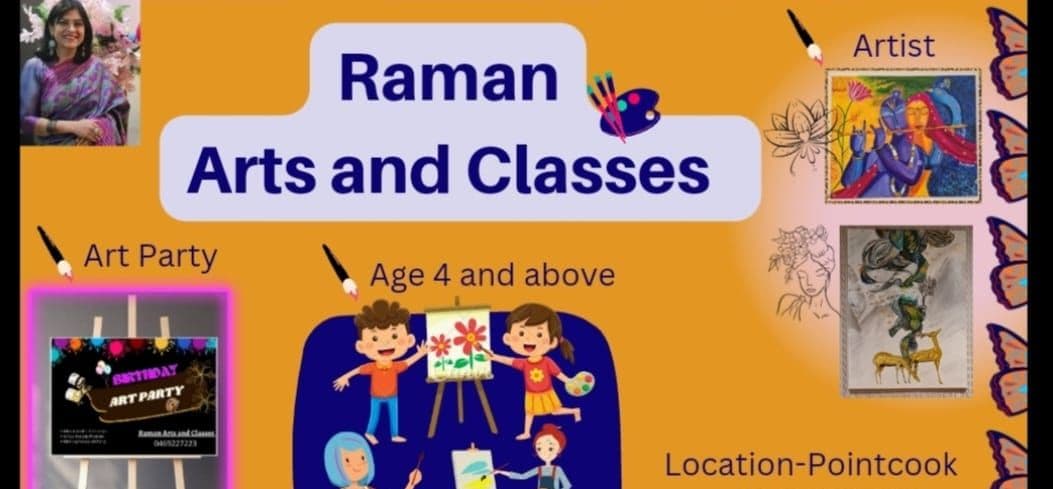 Raman Arts and Classes Logo on Kidsbook