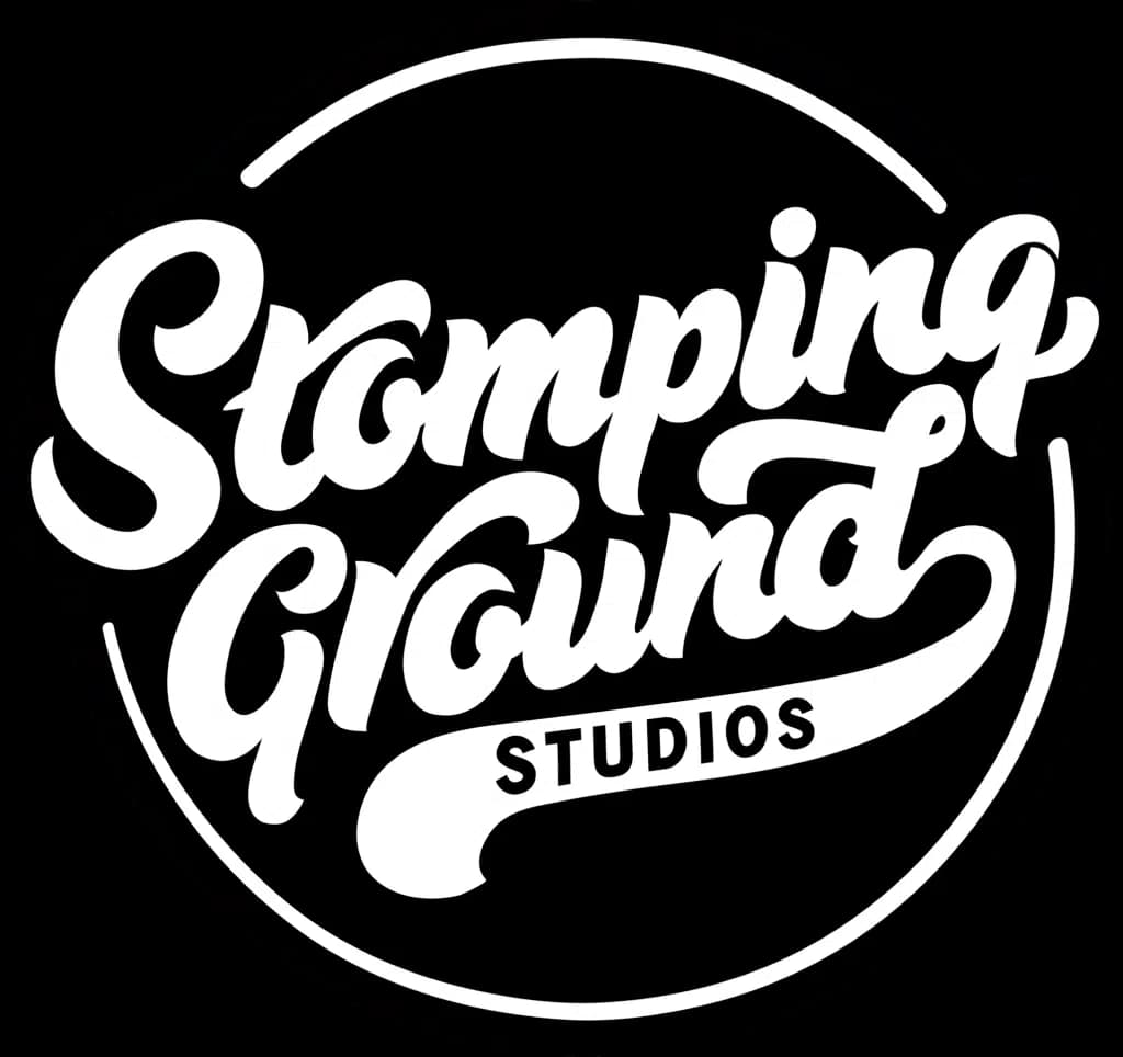 Stomping Ground Studios Logo on Kidsbook