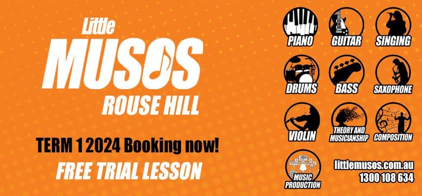Little Musos / Ground Floor Music Productions Logo on Kidsbook