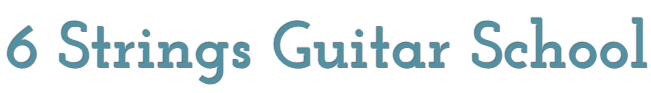 6 Strings Guitar School Logo on Kidsbook