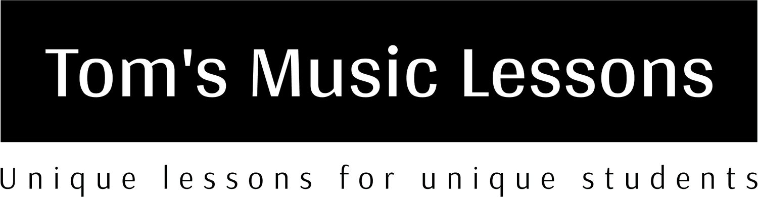 Tom's Music Lessons Logo on Kidsbook