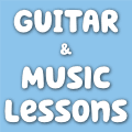 Guitar Lessons & Early Childhood Music with Ky Fisher Logo on Kidsbook