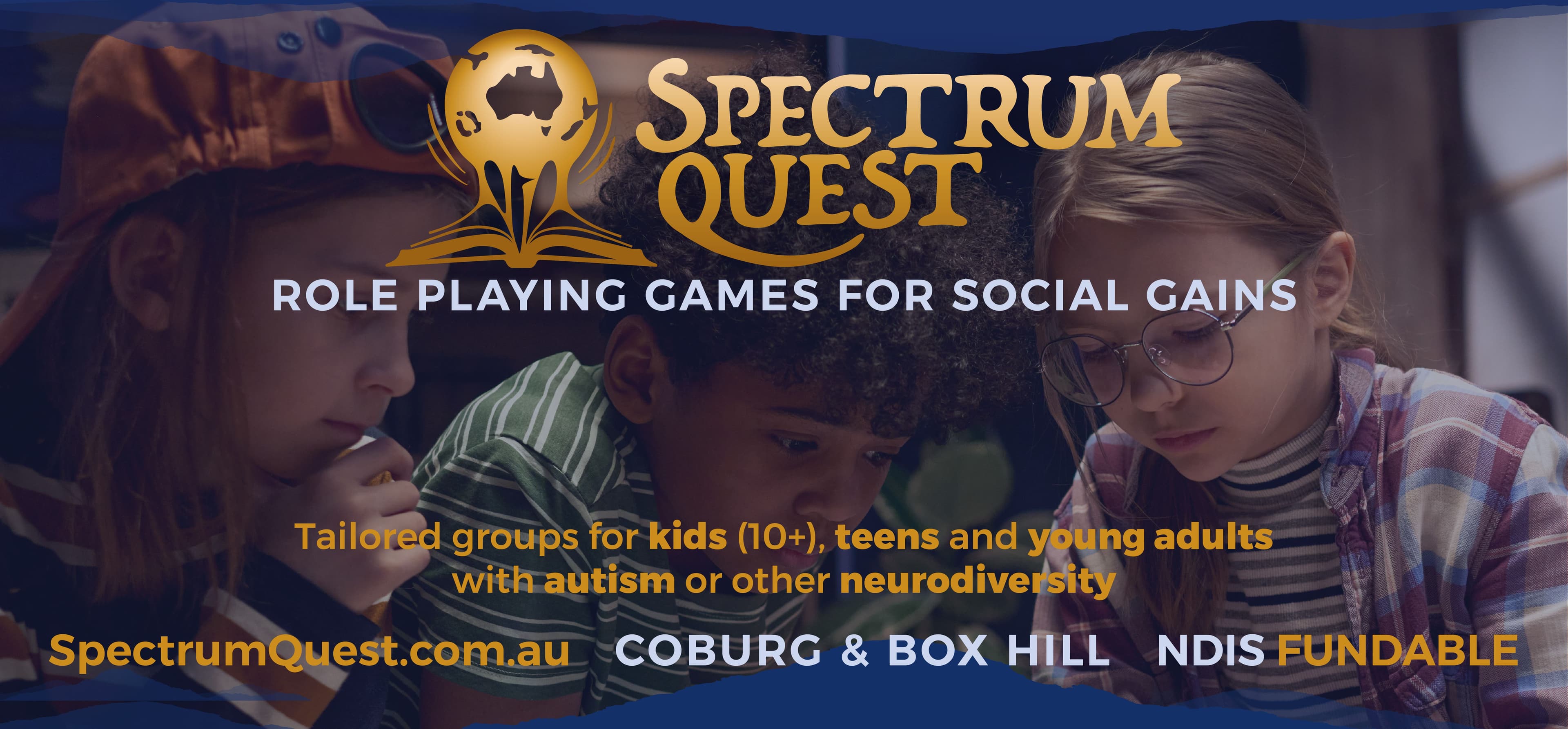Spectrum Quest Logo on Kidsbook
