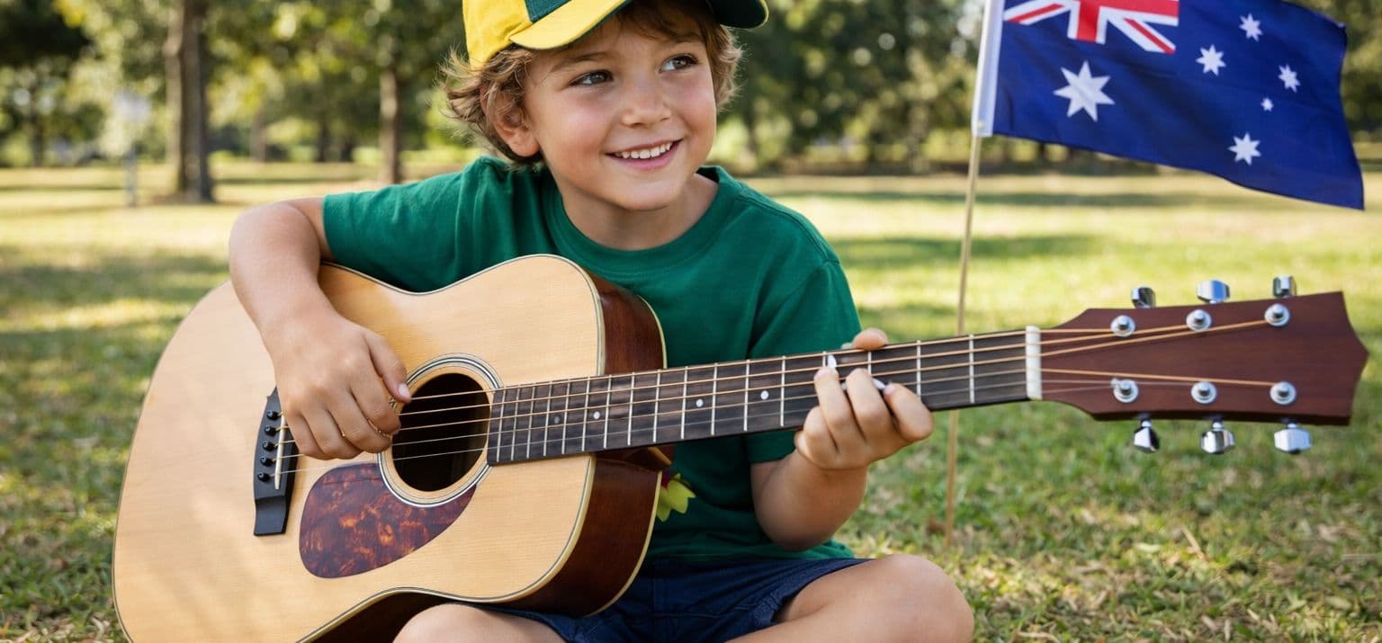 Guitar and Bass Lessons with Paul Macadam Logo on Kidsbook