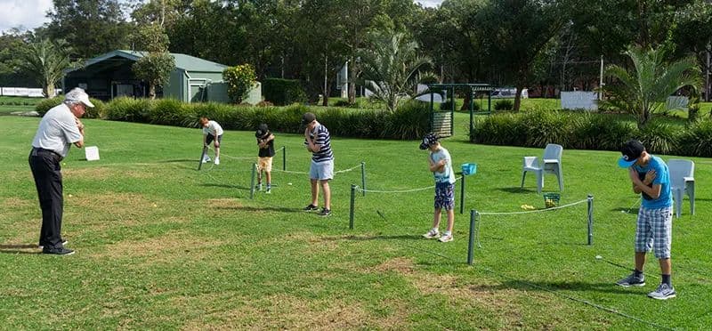 Pittwater Golf Centre Logo on Kidsbook