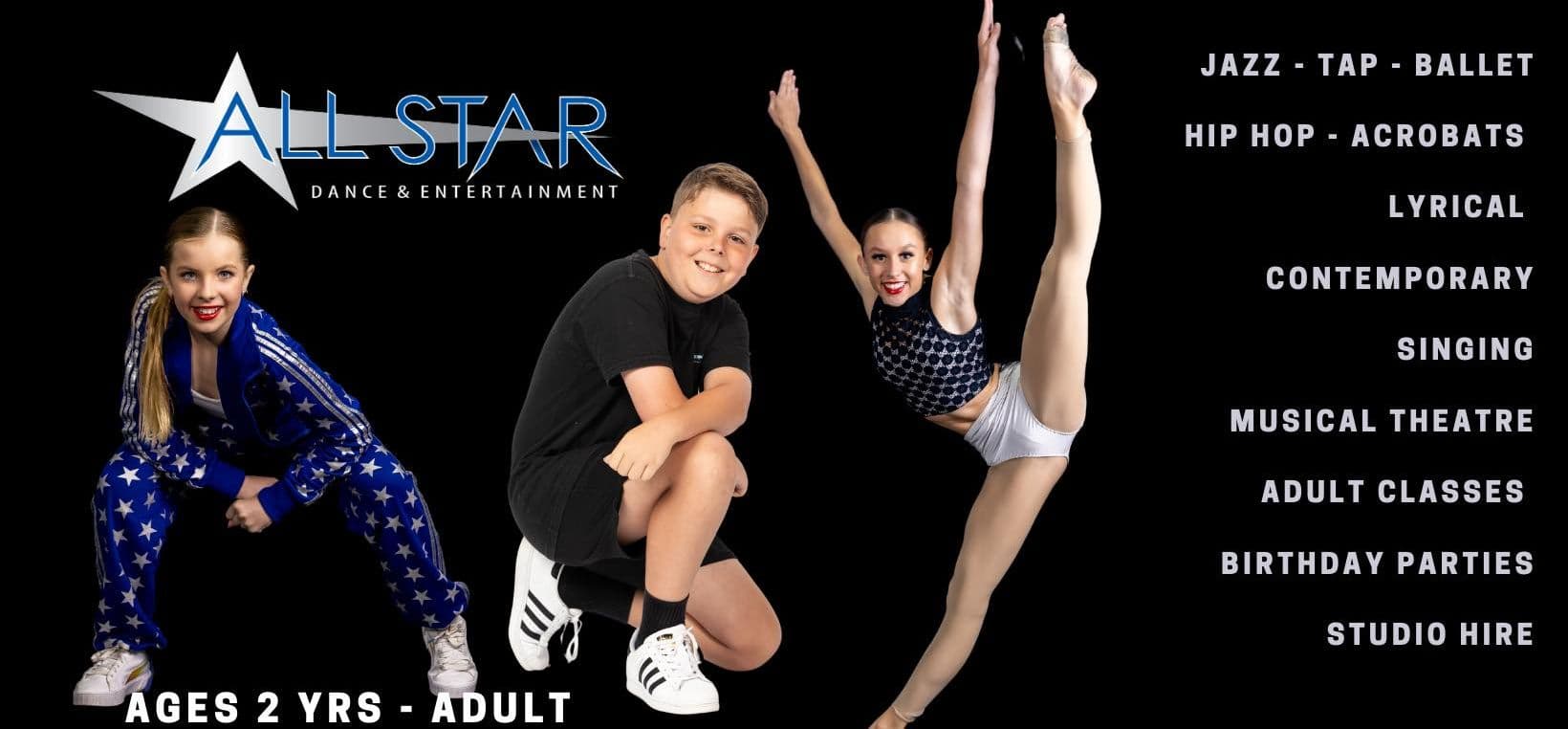 All Star Dance And Entertainment Studios Logo on Kidsbook
