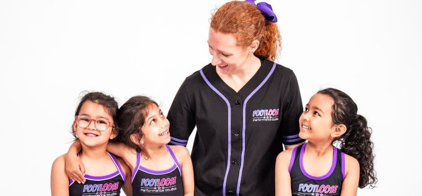 Footloose Performance Studios Logo on Kidsbook