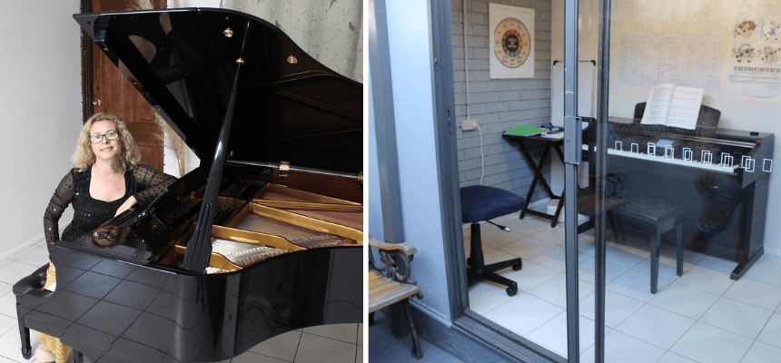 Maria's Piano Studio Logo on Kidsbook