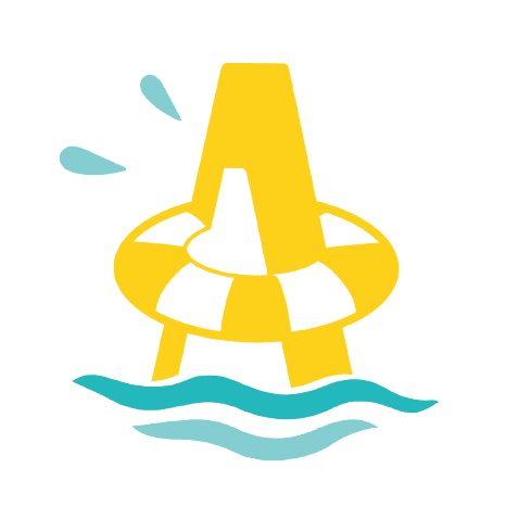 Austgrade Mascot Swimming Logo on Kidsbook